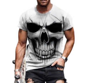 Camisetas calavera blanca